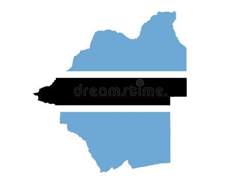 Bandera Botswana En El Mapa Sobre Fondo Transparente Ilustraci N Del