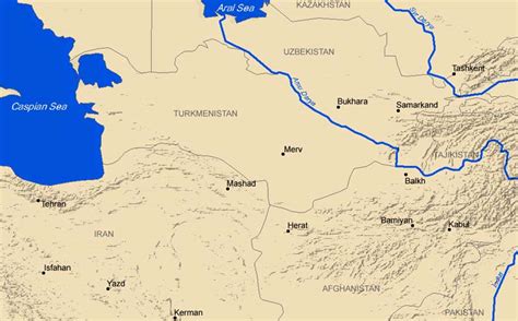 Oxus River Map