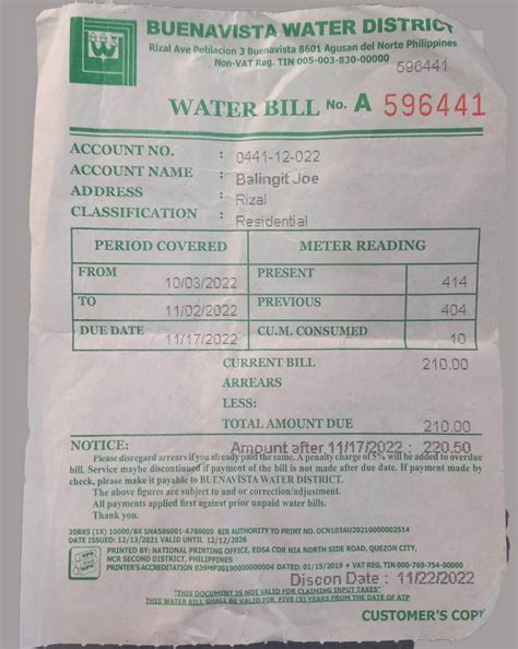 Online Water Bill Payment Buenavista Water District