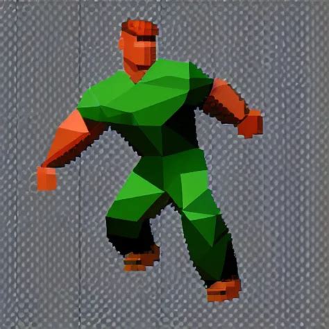 Low Poly John Cena PS1 Style Graphics Stable Diffusion OpenArt