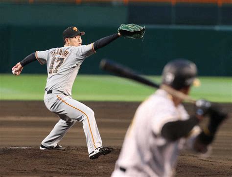 ＜神・巨＞初回、阪神打線に投げ込む高橋（打者はマルテ）（撮影・坂田 高浩） ― スポニチ Sponichi Annex 野球