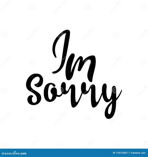 I M Sorry Modern Brush Calligraphy Hand Lettering Card Calligraphy