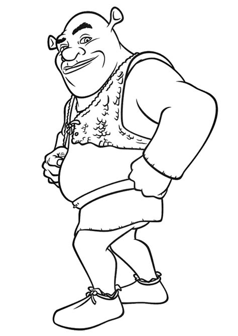 El Shrek Para Colorear Imprimir E Dibujar Coloringonly