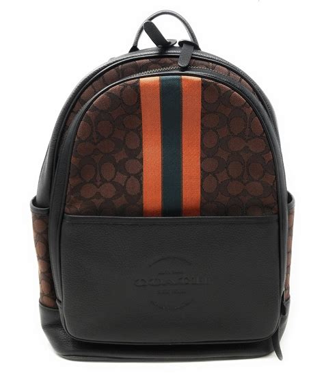 Buy Coach Men S Thompson Backpack In Signature Jacquard With Varsity