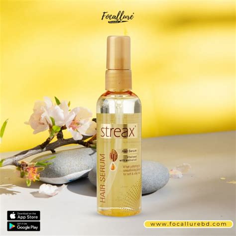 Buy Streax Hair Serum Perfect Shine Vitalized With Walnut Oil 90ml At