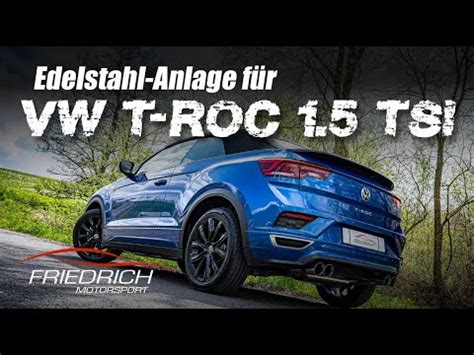 Friedrich Motorsport Vw T Roc Cabrio L Tsi Sportauspuff Anlage