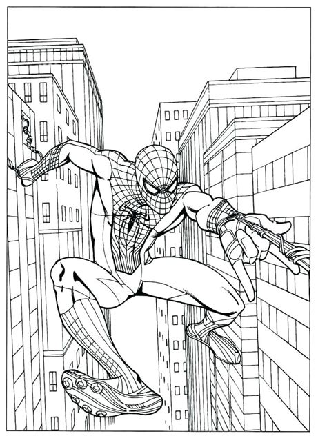 Coloring Pages Spider Man Avengers Template Getcolorings Sketch