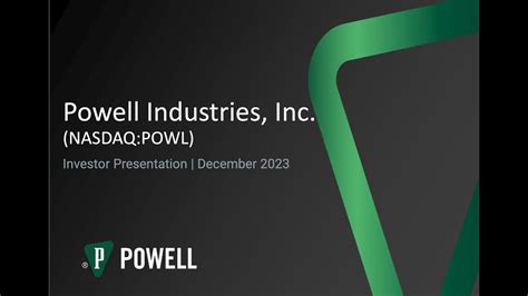 Powell Industries Powl Q Earnings Presentation Youtube