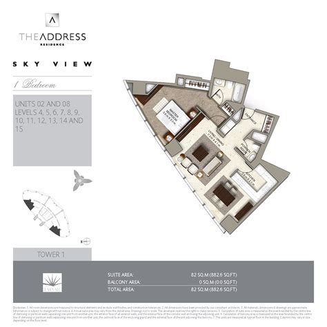 Floor Plans The Address Sky View Towers Downtown Dubai By Emaar