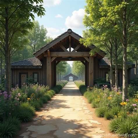 Woodland Zoo Entrance Prompts Stable Diffusion Online