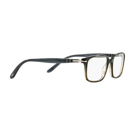 Persol Dark Grey Rectangular Men S Plastic Eyeglasses