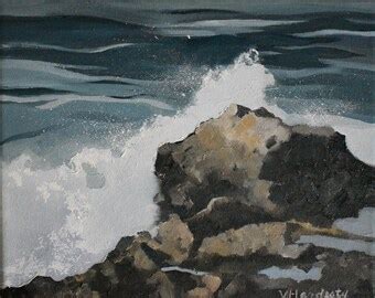 Waves Rocks Oil Painting - Etsy