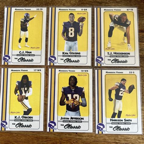 Minnesota Vikings The Classic Mystic Lake 6 Card Set Justin Jefferson Sealed Ebay