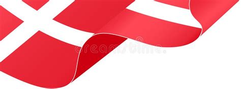 Denmark Flag Wave Isolated On Png Or Transparent Background Stock