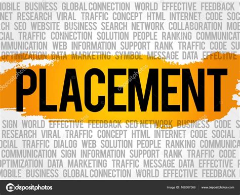 PLACEMENT Word Cloud Collage Stock Vector By Dizanna 168307566