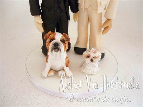 Topo De Bolo Casamento Gay No Elo Atelier Via Iluminata E