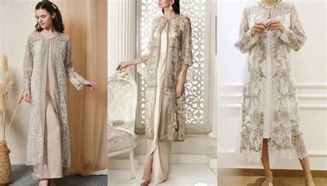 inspirasi ootd outer brokat tampilan auto memikat