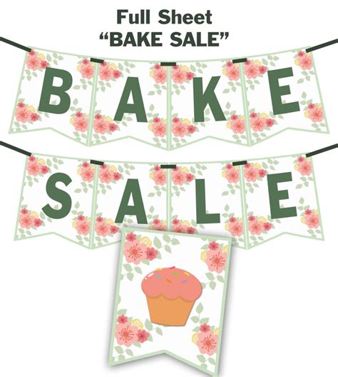 Bake Sale Sign Printable Party Banner And Decoration Boldly Announce