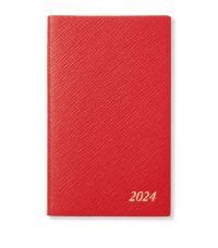 Smythson Red Leather Panama Weekly Diary 2024 Harrods UK