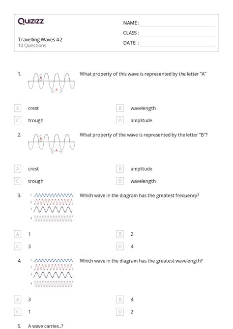 Oscillations And Mechanical Waves Worksheets On Quizizz Free