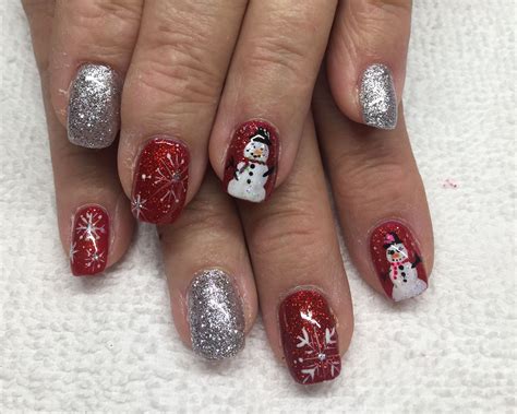 Snowman Nails Snowman Nails Christmas Nails Acrylic Snowman Nail Art