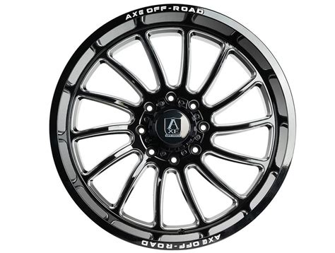 Axe Offroad Milled Gloss Black Chronus Wheels Rugged Ridge