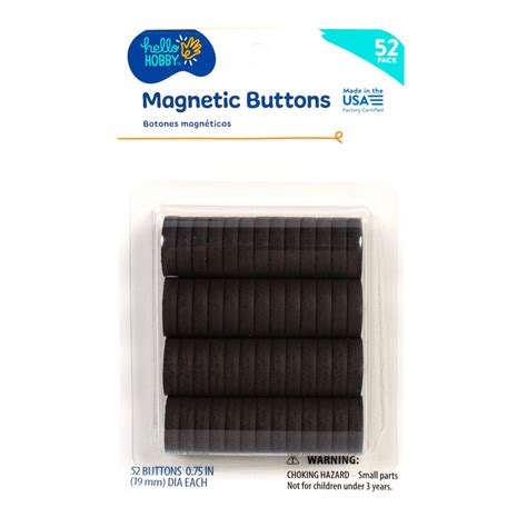 Hello Hobby Magnetic Buttons, 52-Pack - Walmart.com