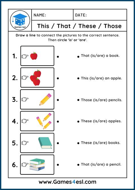 Worksheet About This That These Those