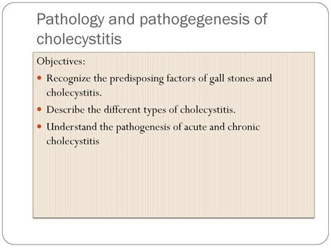 Pathology And Pathogenesis Of Cholecystitis Ppt Download