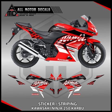 Jual Striping Kawasaki Ninja Karbu Sticker Motor Ninja Karbu