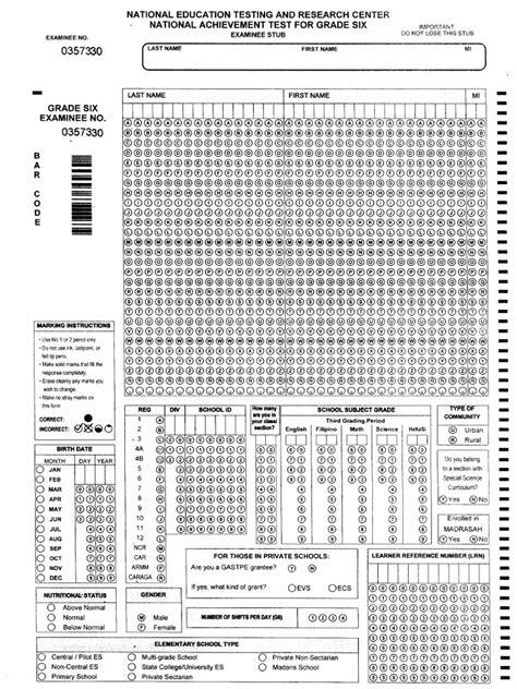 Nat Grade 6 Name Grid