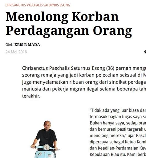 Harian Kompas On Twitter Sosok Chrisanctus Paschalis Saturnus Esong