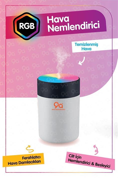 9a H2o Humidifier 300 ml Ulrasonik Oda Araç Hava Nemlendirici Buhar