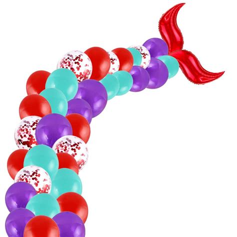 TureClos Mermaid Balloon Arch Kit Fish Tail Balloon Garland Kit Theme