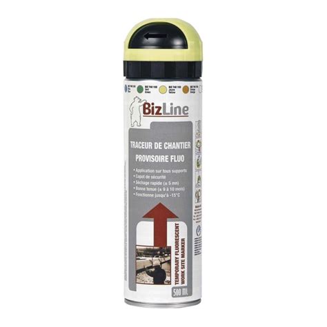 Bizline 740103 Traceur De Chantier 500 Ml Jaune Fluo Leroy Merlin