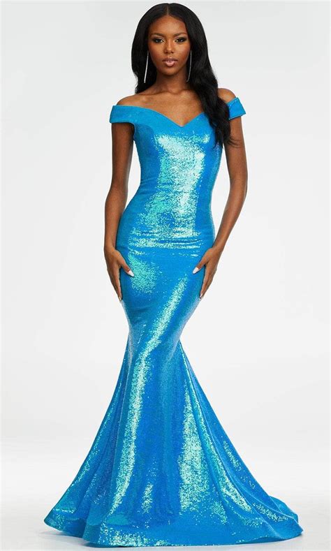 Ashley Lauren 11109 Iridescent Sequin Mermaid Prom Gown Couture Candy