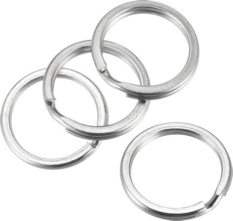 VEIWO 200 PCS Round Key Rings Sturdy Nickel Plated Metal O Rings Split