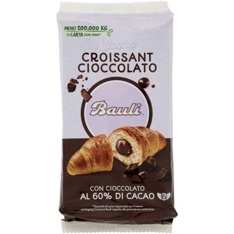 Bauli Croissant Al Cioccolato In Confezione Da 6 Brioches Croissant