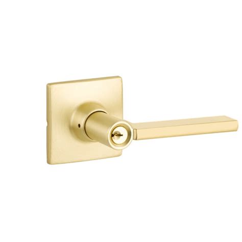 Yale Nils Keyed Entry Lever With Marcel Rosette Satin Brass