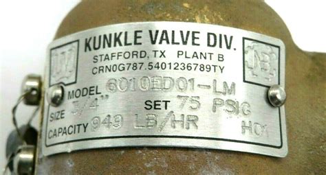 New Kunkle Ed Lm Relief Valve Ed Lm Ed Lm Sb