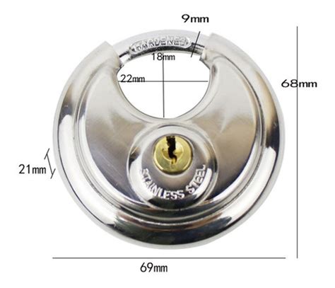 Candado De Seguridad De Acero Inoxidable Discus Lock De Alta Cuotas