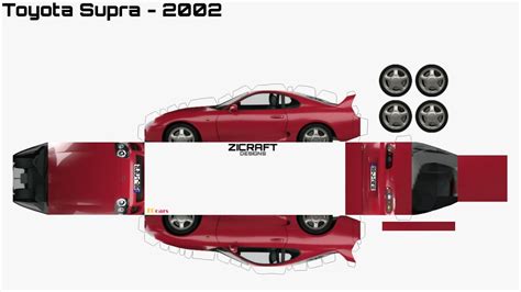 Paper Car Toyota Supra Paper Crafts Buses Skyline Anime Quick Cars Paper Envelopes