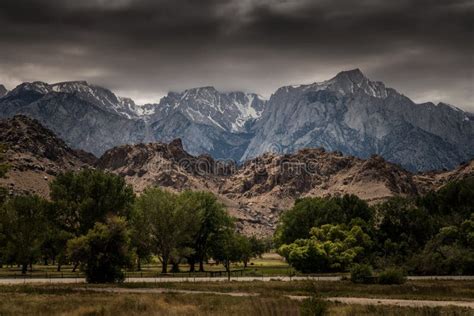 View Of Mt Whitney From Lone Pine California Stock Photo Image Of