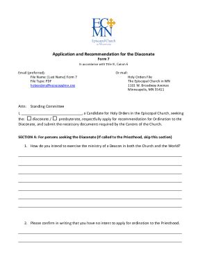 Fillable Online Form Application And Recommendation For Ordination