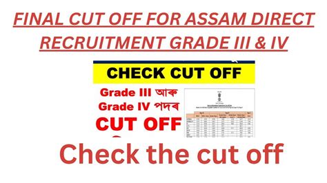 Final Cut Off For Assam Direct Recruitment Adre