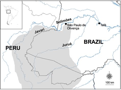 Map Depicting The Major Localities Tef And S O Paulo De Oliven A