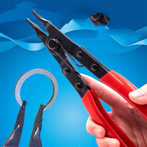 Reinforced Flat Circlip Pliers Flat Mouth Snap Ring Pliers Red