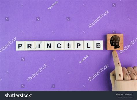 letters alphabet word principle principled concept stock photo