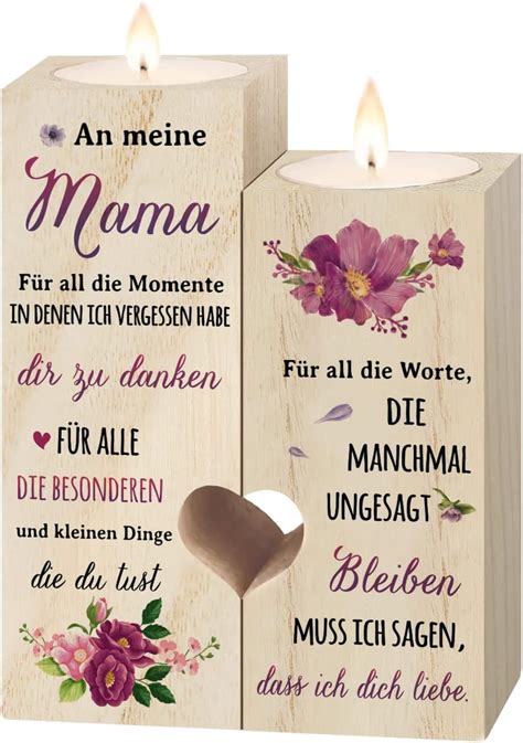 Amazon de Vetbuosa Mutter Tochter Geschenk Kerzenständer Mama