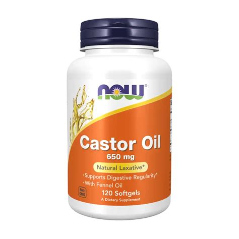 Now Foods Castor Oil 650mg Softgels 120s